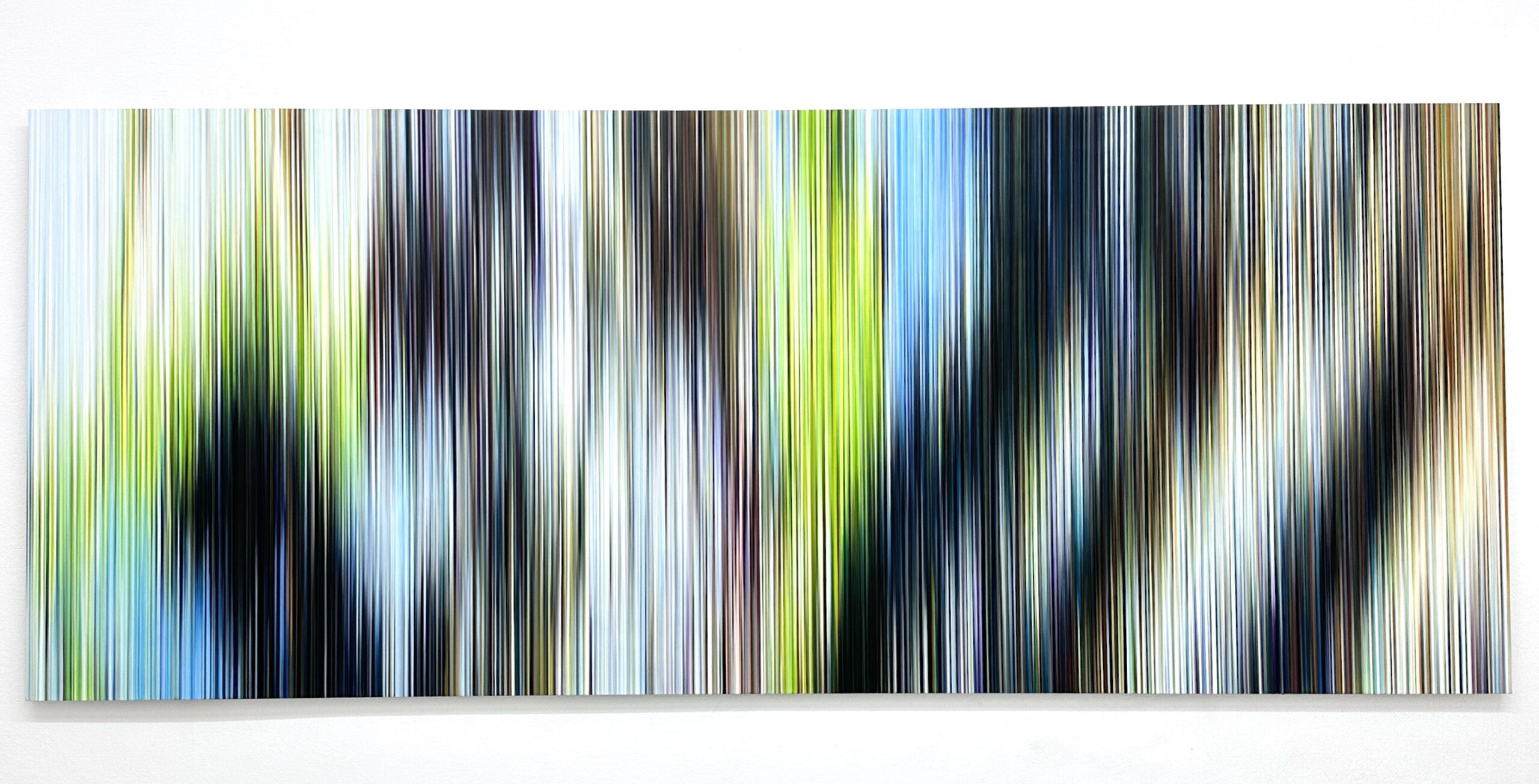 Light'n'Lines No 49 (Things come up differently) 2025,Öl auf Alu-Dibond, 80 x 200 cm